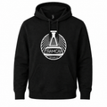 Black Tramcar hoodie with logo, front view