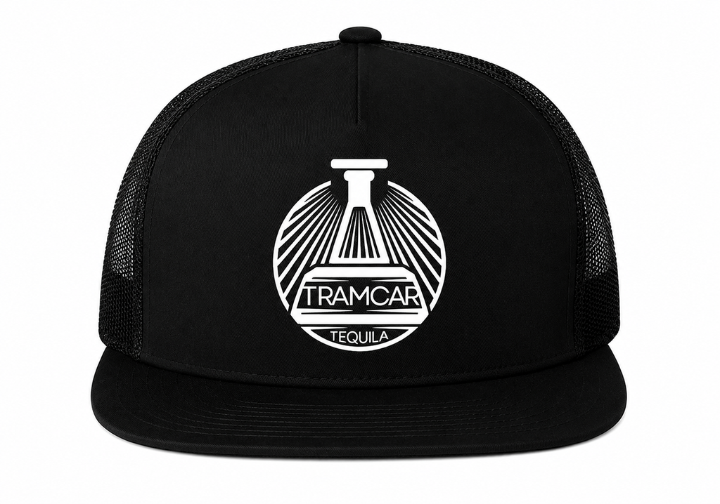 Black Tramcar embroidered cap