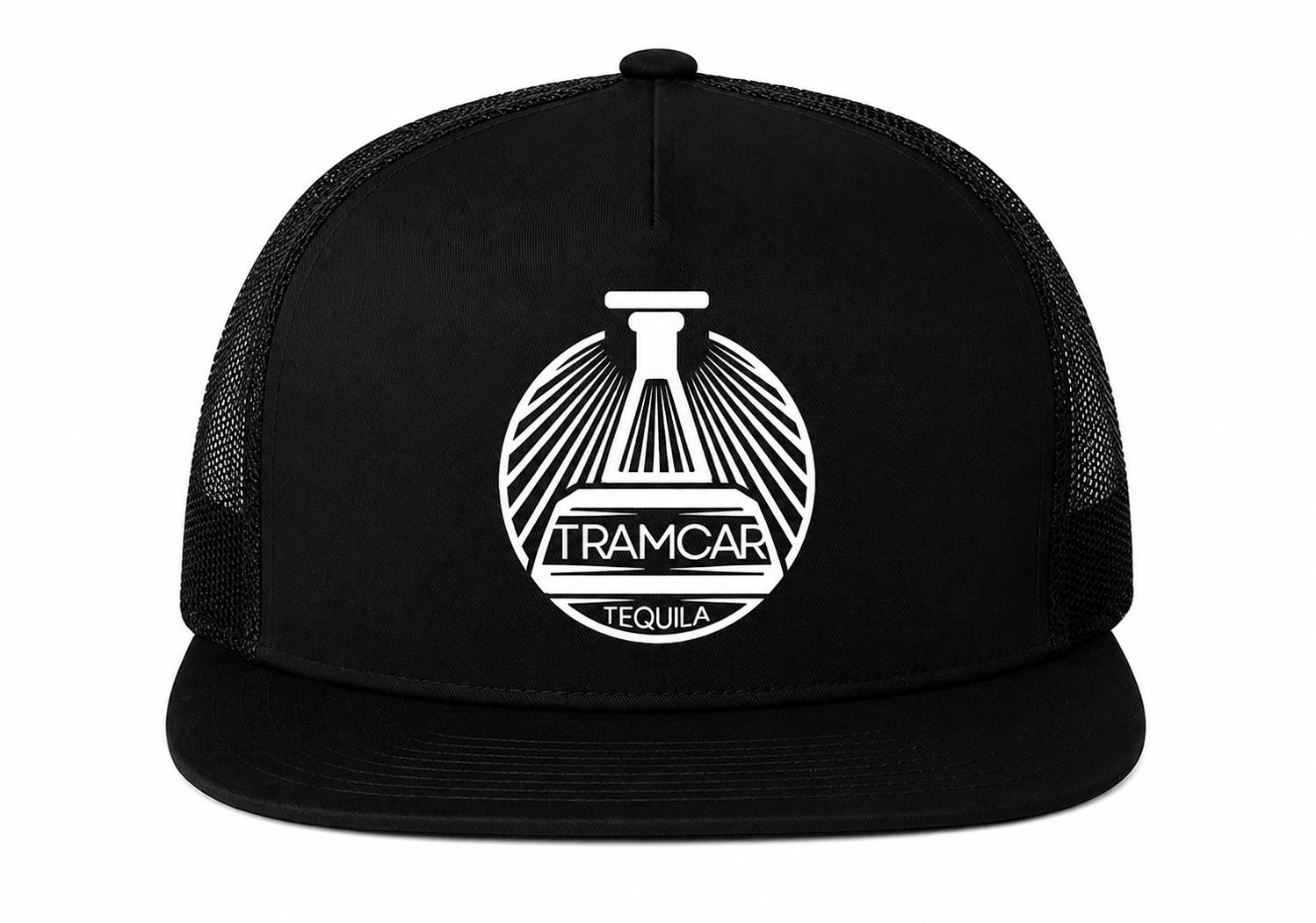 Black Tramcar embroidered cap