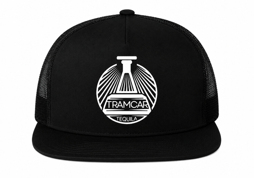 Black Tramcar embroidered cap