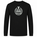 Black Tramcar long sleeve T-shirt with logo, front view